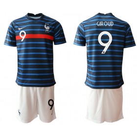 Billige Fotballdrakter Frankrike Olivier Giroud 9 Barn Hjemmedraktsett EM 2020 Kortermet